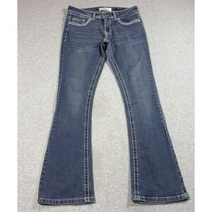VGS Jeans Womens Size 4 Bootcut Thick Stitch Rhinestone Denim